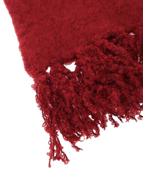 earth music&ecology（アースミュージックアンドエコロジー）の「ループヤーンフリンジマフラー（マフラー・レディース・ピンクベージュ/レッド/グレー・F）」の7枚目の写真