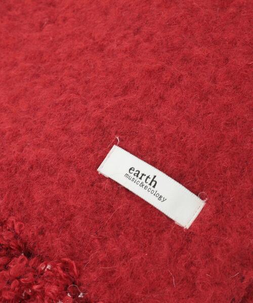 earth music&ecology（アースミュージックアンドエコロジー）の「ループヤーンフリンジマフラー（マフラー・レディース・ピンクベージュ/レッド/グレー・F）」の8枚目の写真