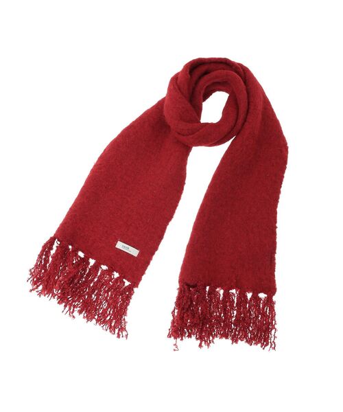 earth music&ecology（アースミュージックアンドエコロジー）の「ループヤーンフリンジマフラー（マフラー・レディース・ピンクベージュ/レッド/グレー・F）」の12枚目の写真