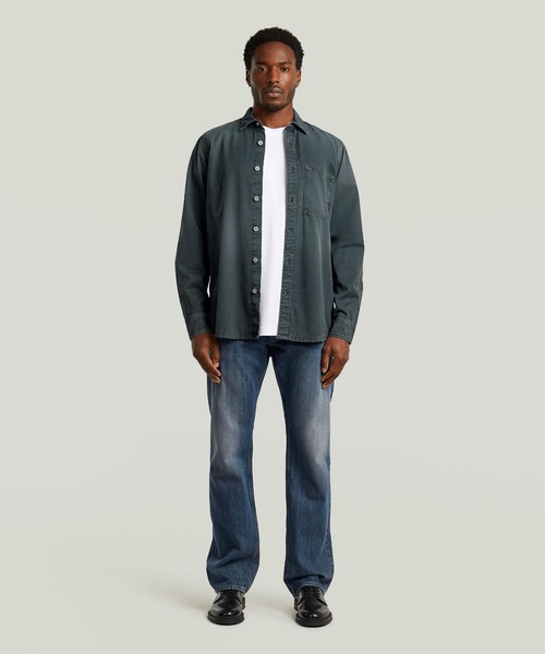 G-STAR(ジースター)の「REGULAR ONE-POCKET SHIRT/ヴィンテージライクウォッシュド加工ミリタリーディテールワンポケットレギュラーシャツ(シャツ/ブラウス・メンズ・ブルー系その他・SMALL/MEDIUM/LARGE/X-LARGE/X-SMALL)」の5枚目の写真