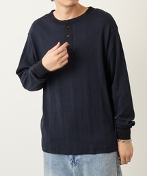 【Robert P. Miller】パネルリブ ヘンリーネックT CASUAL FIT 143C