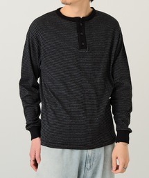 【Robert P. Miller】パネルリブ ヘンリーネックT CASUAL FIT 143C