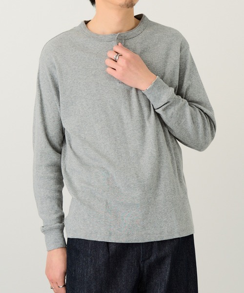 MILLER(ミラー)の「【Robert P. Miller】パネルリブ ヘンリーネックT CASUAL FIT 143C(Tシャツ/カットソー・メンズ・ブラック/ホワイト/ブラック系その他2/グレー・LL/M/L)」の20枚目の写真