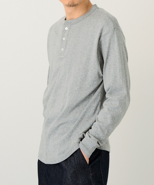 MILLER(ミラー)の「【Robert P. Miller】パネルリブ ヘンリーネックT CASUAL FIT 143C(Tシャツ/カットソー・メンズ・ブラック/ホワイト/ブラック系その他2/グレー・LL/M/L)」の22枚目の写真