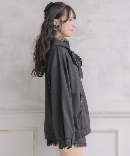 ROJITA（ロジータ）の「リボンデザインフーディーセットアップ（セットアップ・レディース・ブラック/グレー/ホワイト・FREE）」の18枚目の写真