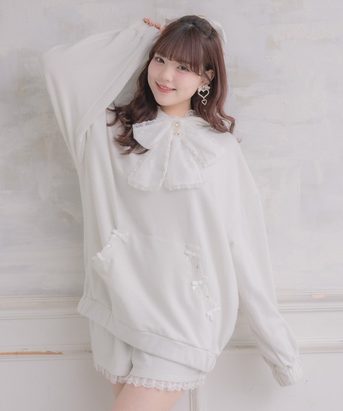 ROJITA（ロジータ）の「リボンデザインフーディーセットアップ（セットアップ・レディース・ブラック/グレー/ホワイト・FREE）」の20枚目の写真