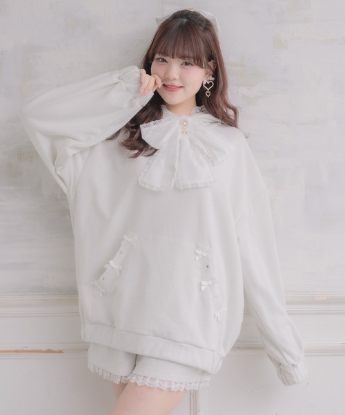 ROJITA（ロジータ）の「リボンデザインフーディーセットアップ（セットアップ・レディース・ブラック/グレー/ホワイト・FREE）」の21枚目の写真