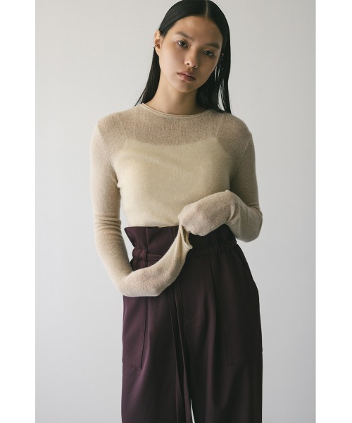 STYLEMIXER(スタイルミキサー)の「ロングスリーブソフトニット(ニット/セーター・レディース・アイボリー/ブラック/ライム/グレー・FREE)」の7枚目の写真