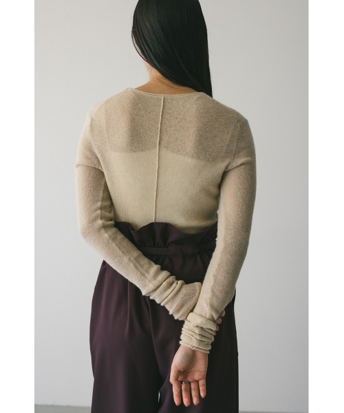 STYLEMIXER(スタイルミキサー)の「ロングスリーブソフトニット(ニット/セーター・レディース・アイボリー/ブラック/ライム/グレー・FREE)」の10枚目の写真