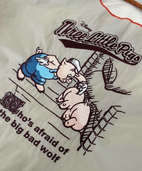 Ball&Chain（ボールアンドチェーン）の「[Ball&Chain]shopping bag-ThreeLittlePigs(L)（エコバッグ/サブバッグ・レディース・ライトグレー/イエロー・L）」の5枚目の写真