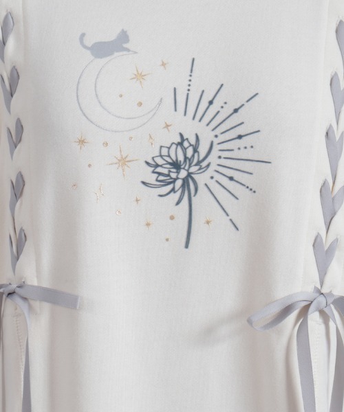 axes femme(アクシーズファム)の「編み上げアソート柄トレーナー(Tシャツ/カットソー・レディース・キナリ/ワイン/杢グレー・FREE)」の15枚目の写真