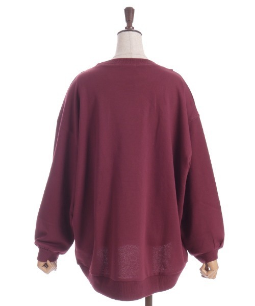 axes femme(アクシーズファム)の「編み上げアソート柄トレーナー(Tシャツ/カットソー・レディース・キナリ/ワイン/杢グレー・FREE)」の21枚目の写真