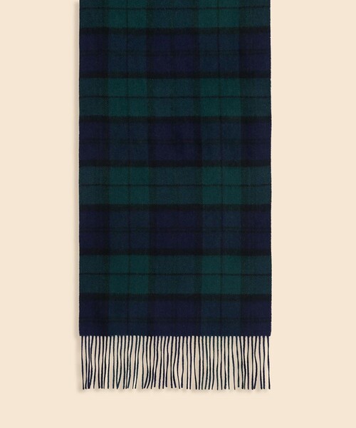 BROOKS BROTHERS(ブルックスブラザーズ)の「カシミヤ ブラックウォッチ ダブルフェイス マフラー(マフラー・メンズ・グリーン・ONE SIZE)」の3枚目の写真