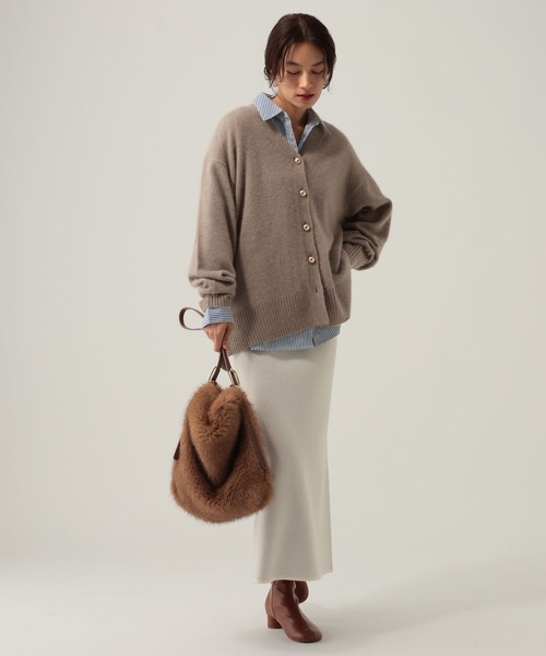 Elura(エルーラ)の「ストライプシャツ/621809(シャツ/ブラウス・レディース・ベージュ/ブルー・MEDIUM/LARGE)」の9枚目の写真