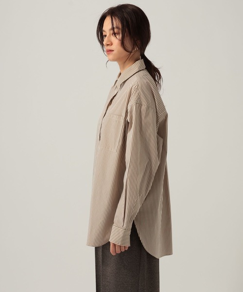 Elura(エルーラ)の「ストライプシャツ/621809(シャツ/ブラウス・レディース・ベージュ/ブルー・MEDIUM/LARGE)」の11枚目の写真