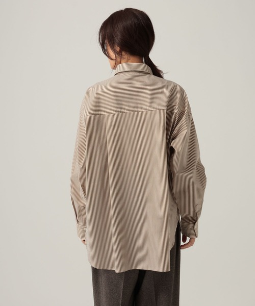 Elura(エルーラ)の「ストライプシャツ/621809(シャツ/ブラウス・レディース・ベージュ/ブルー・MEDIUM/LARGE)」の12枚目の写真