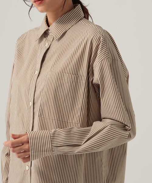 Elura(エルーラ)の「ストライプシャツ/621809(シャツ/ブラウス・レディース・ベージュ/ブルー・MEDIUM/LARGE)」の14枚目の写真