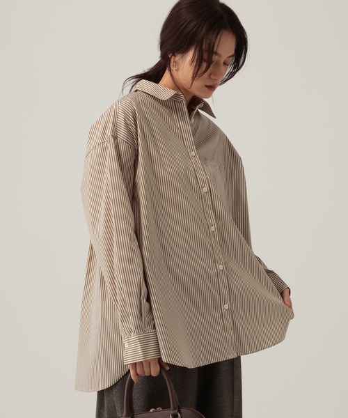 Elura(エルーラ)の「ストライプシャツ/621809(シャツ/ブラウス・レディース・ベージュ/ブルー・MEDIUM/LARGE)」の19枚目の写真
