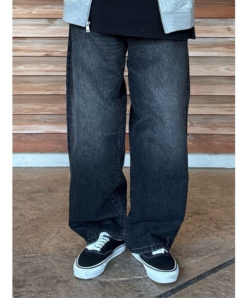 EDWIN（エドウィン）の「EDWIN(エドウィン)【メンズ】ワイドストレートパンツ（デニムパンツ・メンズ・ブラック・L/M/S/XS）」の7枚目の写真