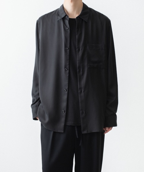 ATTACHMENT(アタッチメント)の「CU/PE フィブリルサテン L/S SHIRT / CU/PE FIBRIL SATIN L/S SHIRT(シャツ/ブラウス・メンズ・オフホワイト/ブラック/ライトブラウン・2/1/3/4)」の4枚目の写真