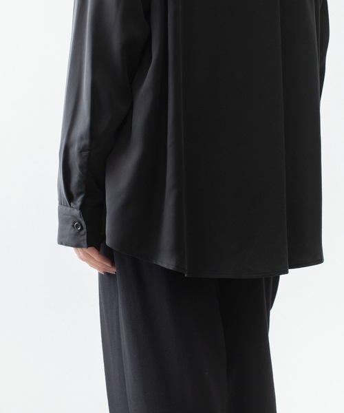 ATTACHMENT(アタッチメント)の「CU/PE フィブリルサテン L/S SHIRT / CU/PE FIBRIL SATIN L/S SHIRT(シャツ/ブラウス・メンズ・オフホワイト/ブラック/ライトブラウン・2/1/3/4)」の10枚目の写真