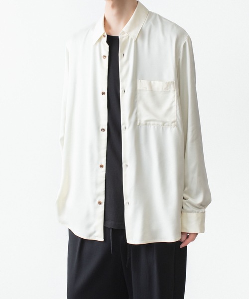 ATTACHMENT(アタッチメント)の「CU/PE フィブリルサテン L/S SHIRT / CU/PE FIBRIL SATIN L/S SHIRT(シャツ/ブラウス・メンズ・オフホワイト/ブラック/ライトブラウン・2/1/3/4)」の13枚目の写真