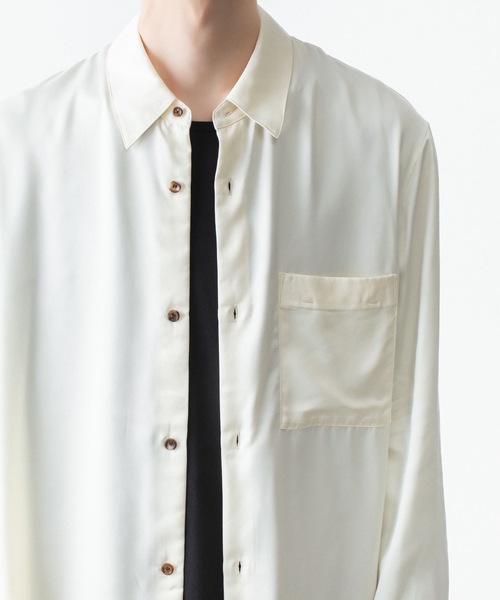 ATTACHMENT(アタッチメント)の「CU/PE フィブリルサテン L/S SHIRT / CU/PE FIBRIL SATIN L/S SHIRT(シャツ/ブラウス・メンズ・オフホワイト/ブラック/ライトブラウン・2/1/3/4)」の16枚目の写真