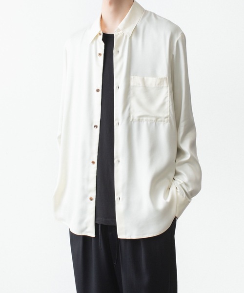 ATTACHMENT(アタッチメント)の「CU/PE フィブリルサテン L/S SHIRT / CU/PE FIBRIL SATIN L/S SHIRT(シャツ/ブラウス・メンズ・オフホワイト/ブラック/ライトブラウン・2/1/3/4)」の21枚目の写真