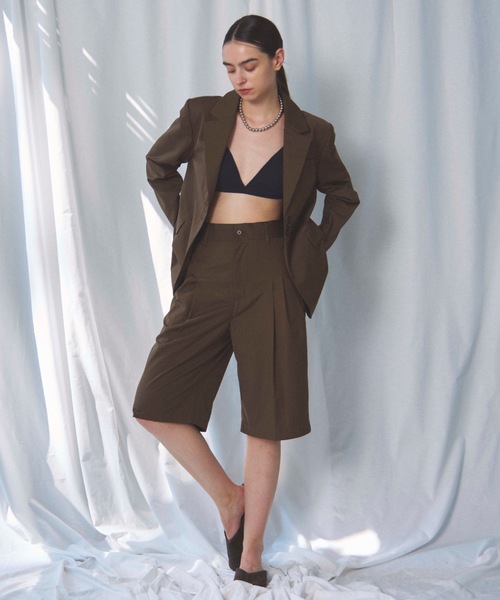 CIEL'AIR（シエルエアー）の「3WAY CUTOUT TROUSERS(ｽﾘｰｳｪｲｶｯﾄｱｳﾄﾄﾗｳｻﾞｰ)（その他パンツ・レディース・ブラウン/グレー・MEDIUM）」の7枚目の写真