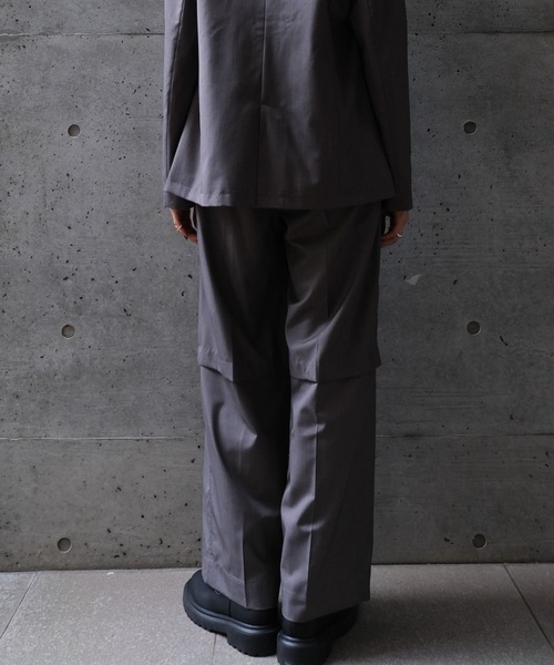 CIEL'AIR（シエルエアー）の「3WAY CUTOUT TROUSERS(ｽﾘｰｳｪｲｶｯﾄｱｳﾄﾄﾗｳｻﾞｰ)（その他パンツ・レディース・ブラウン/グレー・MEDIUM）」の15枚目の写真