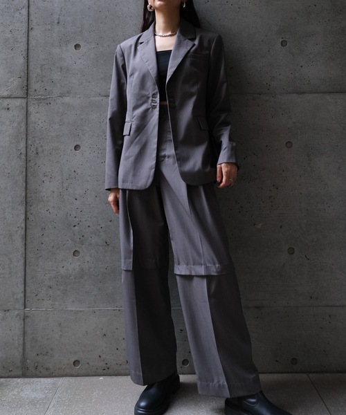 CIEL'AIR（シエルエアー）の「3WAY CUTOUT TROUSERS(ｽﾘｰｳｪｲｶｯﾄｱｳﾄﾄﾗｳｻﾞｰ)（その他パンツ・レディース・ブラウン/グレー・MEDIUM）」の13枚目の写真