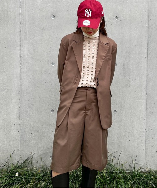 CIEL'AIR（シエルエアー）の「3WAY CUTOUT TROUSERS(ｽﾘｰｳｪｲｶｯﾄｱｳﾄﾄﾗｳｻﾞｰ)（その他パンツ・レディース・ブラウン/グレー・MEDIUM）」の20枚目の写真