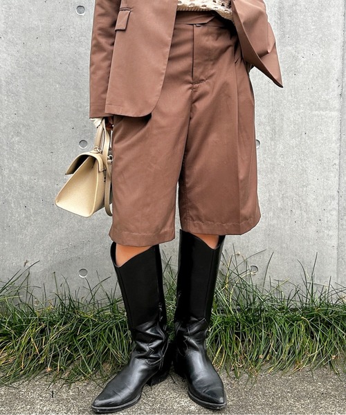 CIEL'AIR（シエルエアー）の「3WAY CUTOUT TROUSERS(ｽﾘｰｳｪｲｶｯﾄｱｳﾄﾄﾗｳｻﾞｰ)（その他パンツ・レディース・ブラウン/グレー・MEDIUM）」の21枚目の写真