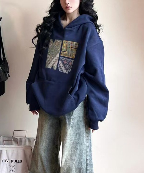 セール】【新作】裏地付きフード付きスウェットシャツ（パーカー