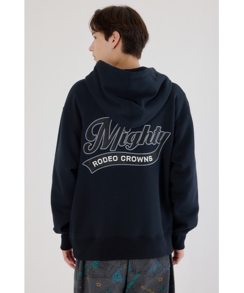 RODEO CROWNS WIDE BOWL(ロデオクラウンズワイドボウル)の「MIGHTY ZIPパーカー(パーカー・メンズ・杢グレー/ブラック/ダークグリーン・MEDIUM/LARGE)」の4枚目の写真