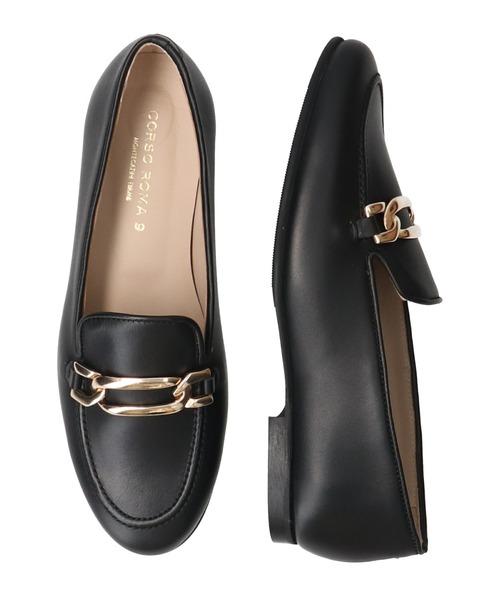 CORSO ROMA,9(コルソローマ)の「【CORSO ROMA 9】ラウンドトウチェーンビットローファー(W1623W)(ローファー・レディース・ブラック系その他/グレイッシュベージュ/ブラック・37/39/36/35/38)」の7枚目の写真