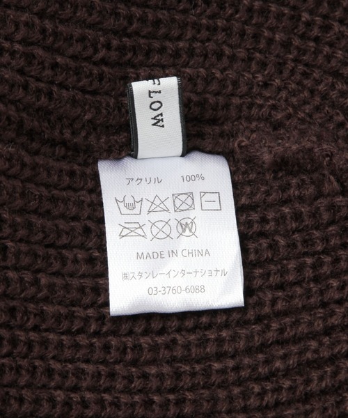 BAYFLOW（ベイフロー）の「フロント刺繍ニットワッチ（ニットキャップ/ビーニー・レディース・ブラック/ベージュ/ブラウン・FREE）」の10枚目の写真