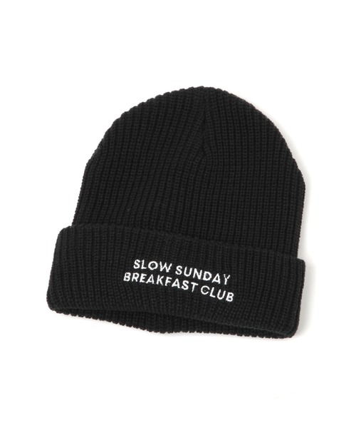 BAYFLOW（ベイフロー）の「フロント刺繍ニットワッチ（ニットキャップ/ビーニー・レディース・ブラック/ベージュ/ブラウン・FREE）」の12枚目の写真