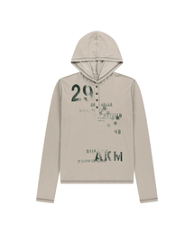 Numbering Hooded Long Sleeve (Beige)