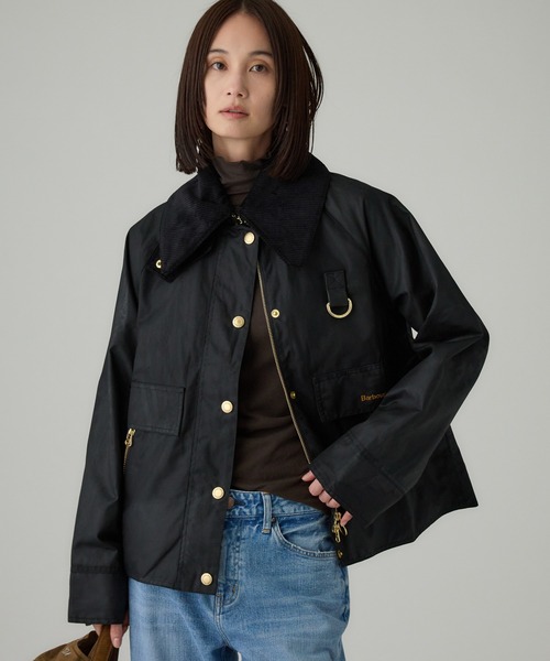 Barbour（バブアー）の「【Barbour】CATTON WAX JACKET（ミリタリージャケット・レディース・オリーブ/ブラック・FREE）」の2枚目の写真