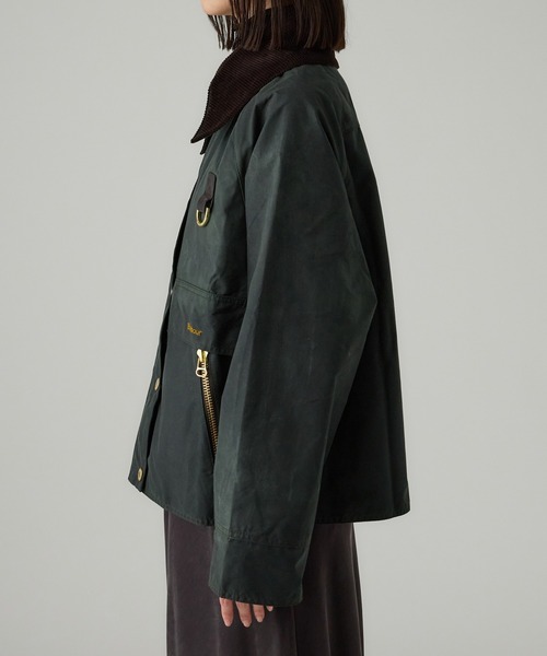 Barbour（バブアー）の「【Barbour】CATTON WAX JACKET（ミリタリージャケット・レディース・オリーブ/ブラック・FREE）」の16枚目の写真