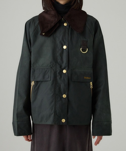 Barbour（バブアー）の「【Barbour】CATTON WAX JACKET（ミリタリージャケット・レディース・オリーブ/ブラック・FREE）」の15枚目の写真