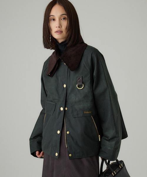 Barbour（バブアー）の「【Barbour】CATTON WAX JACKET（ミリタリージャケット・レディース・オリーブ/ブラック・FREE）」の3枚目の写真
