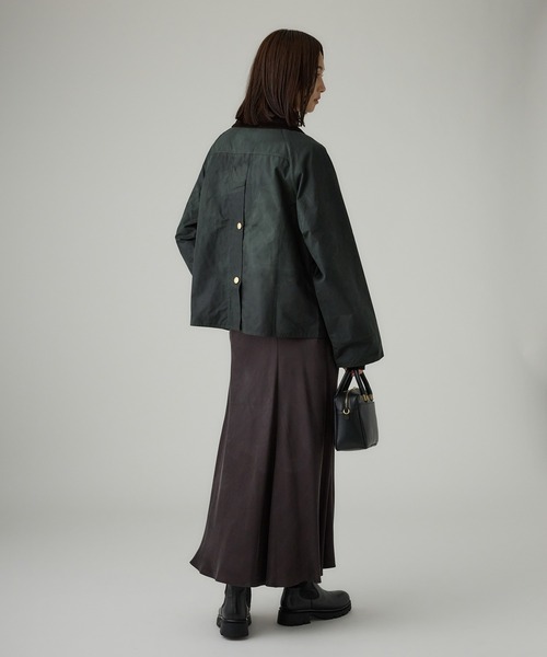 Barbour（バブアー）の「【Barbour】CATTON WAX JACKET（ミリタリージャケット・レディース・オリーブ/ブラック・FREE）」の8枚目の写真