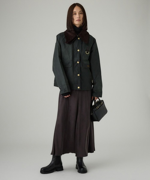 Barbour（バブアー）の「【Barbour】CATTON WAX JACKET（ミリタリージャケット・レディース・オリーブ/ブラック・FREE）」の7枚目の写真