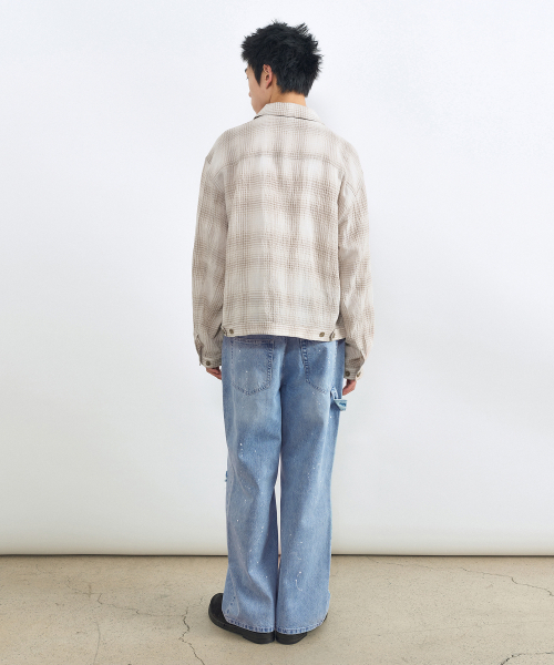 INSILENCE(インサイロンス)の「リネンチェックジャケット ベージュチェック(その他アウター・レディース・その他・SMALL/MEDIUM/LARGE)」の4枚目の写真