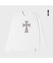 [ユニセックス]ドットクロスロングスリーブTシャツ_3カラー