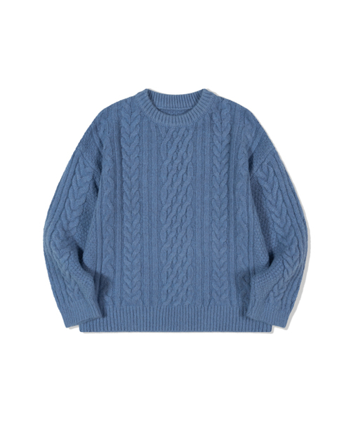 MOAA（モア）の「Classic Cable Knit Top (AZURE)（ニット/セーター・レディース・その他・MEDIUM/SMALL）」の2枚目の写真