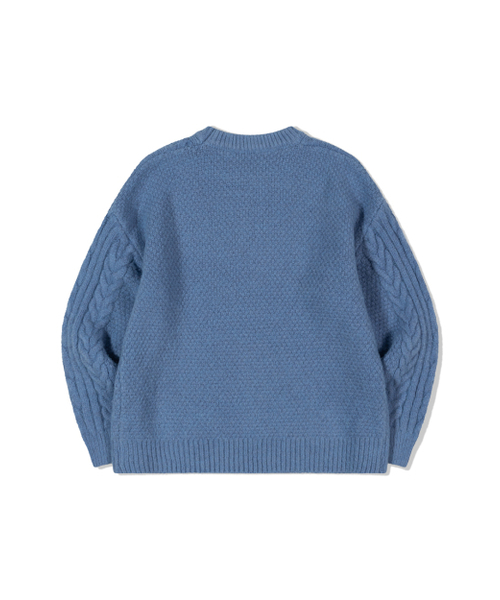 MOAA（モア）の「Classic Cable Knit Top (AZURE)（ニット/セーター・レディース・その他・MEDIUM/SMALL）」の3枚目の写真