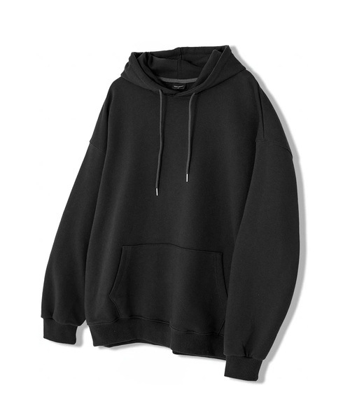 UNDEROFF(アンダーオフ)の「アセンティックリラックスドベーシックフードパーカー ブラック(パーカー・レディース・ブラック・SMALL/MEDIUM/LARGE/X-LARGE)」の1枚目の写真